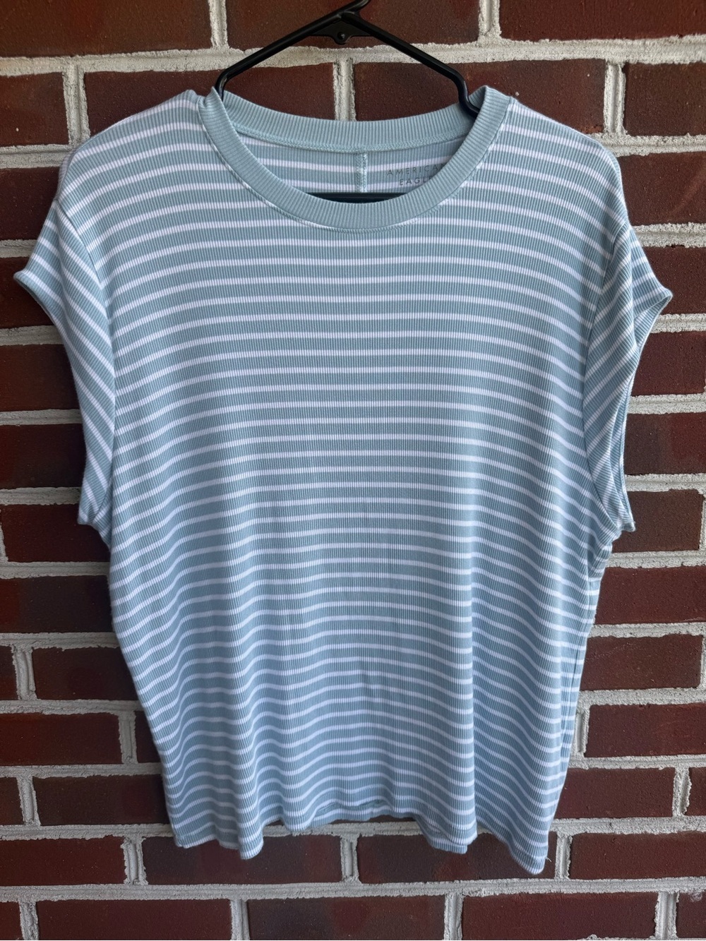 American Eagle Soft & Sexy Rib Striped Muscle Top